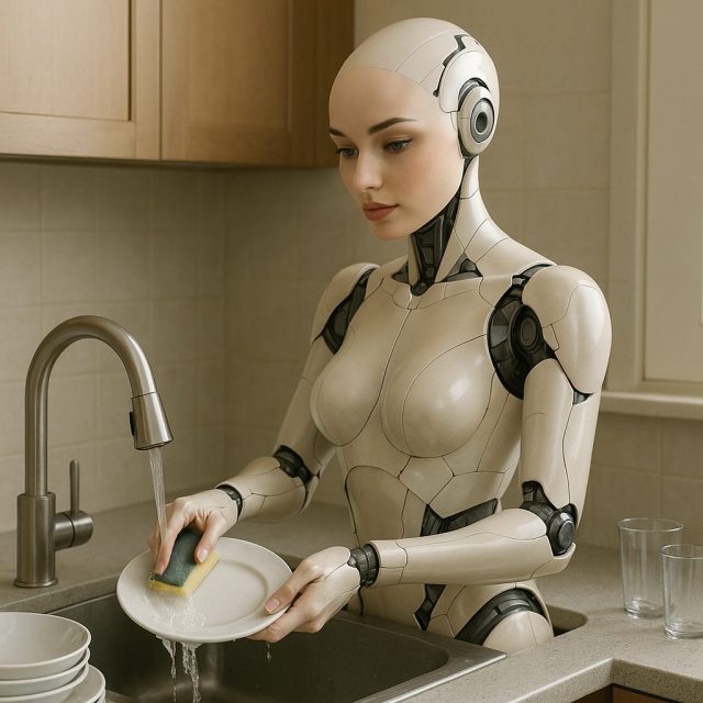 chicas robot para hacer tareas domesticas